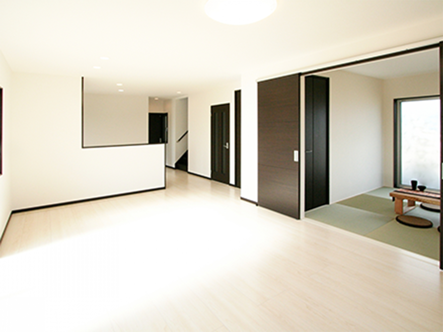 和室から洋室への床の張替え